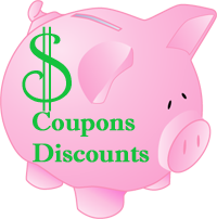 Save money with coupons.
